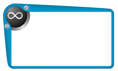 Fototapeta premium vector box for text with infinity symbol