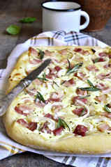 Tarte flambee.
