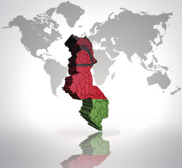Obraz premium Map of Malawi