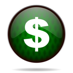 dollar green internet icon