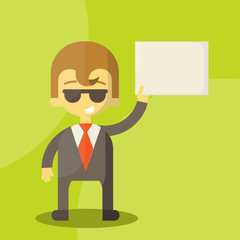 funny cartoon manager in various poses