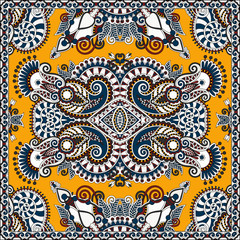 Traditional ornamental floral paisley bandanna