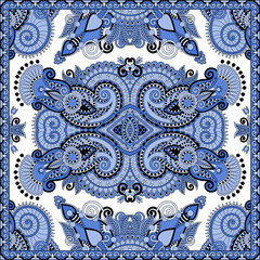 Traditional ornamental floral paisley bandanna