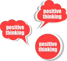 positive thinking. Set of stickers, labels, tags. infographics