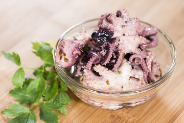 Portion of Octopus Salad