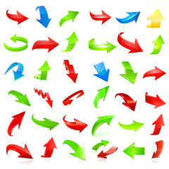 Arrow icon set. Vector
