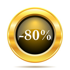 80 percent discount icon