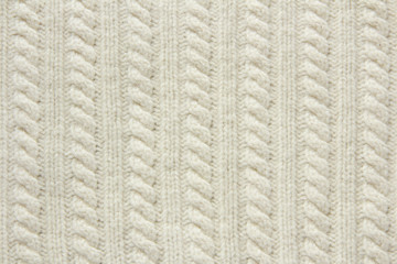 Knitting background of white color