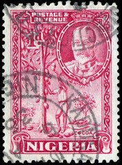 Stamp printed in Australia shows George V King