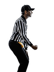 american football referee gestures clipping silhouette