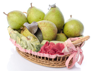 Pears in a basket