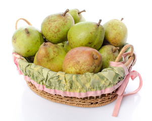 Pears in a basket