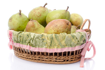 Pears in a basket
