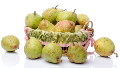 Pears in a basket