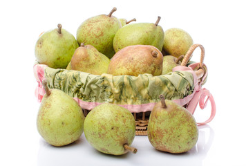 Pears in a basket