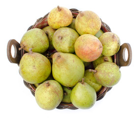 Pears in a basket