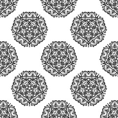 Orient Seamless  Pattern. Abstract Background