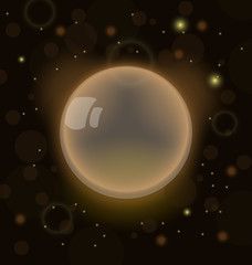 Glass sphere (ball) with flare sparkle