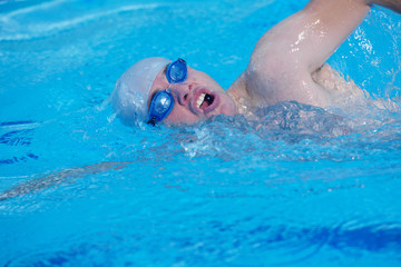 children group  at swimming pool