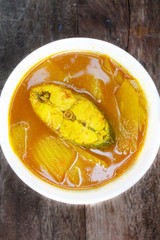 Hot and sour with fish.