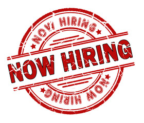 now hiring stamp