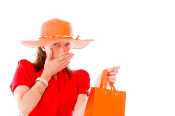 model isolated on plain background