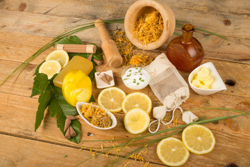 Natural cosmetics still life