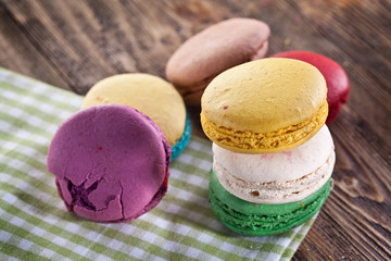 Colourful french macaron.