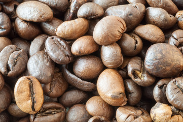 macro of coffee