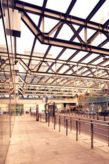 taxi station and building