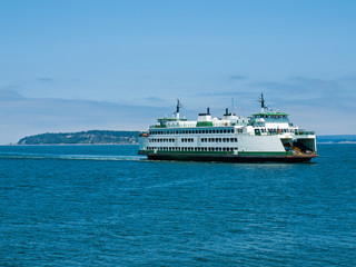 Fototapeta na wymiar The Ferry at Mukilteo in Washington State USA