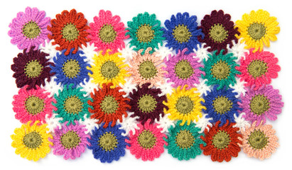 Crochet fabric flowers