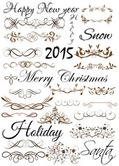 Vector set : vector of christmas word and element
