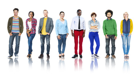 Obraz premium Group of People Standing in a Row