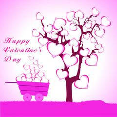 Happy Valentine's Day lettering Greeting Card o