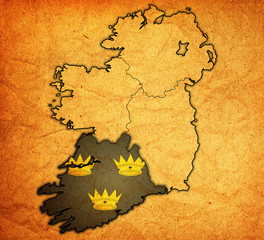 munster on map of ireland