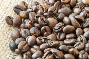 macro of coffee