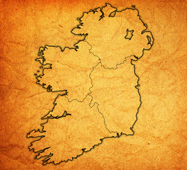 provinces on map of ireland - obrazy, fototapety, plakaty