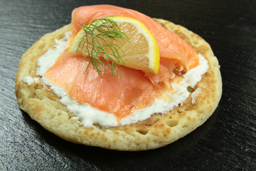 blinis au saumon fumé