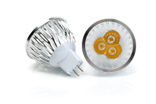Two LED bulbs MR16.