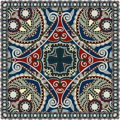 Abwaschbare Fototapete Traditional ornamental floral paisley bandanna © Kara-Kotsya