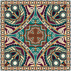 Traditional ornamental floral paisley bandanna