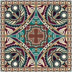 Poster Im Rahmen Traditional ornamental floral paisley bandanna © Kara-Kotsya