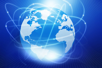 global business network concept , internet connection .