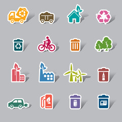 Environmental Protection Color Icon Label
