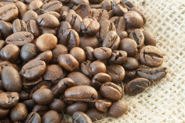 macro of coffee