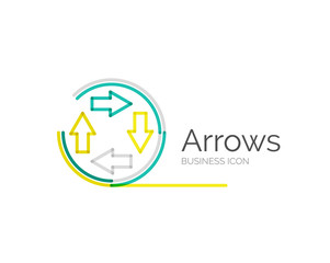 Line minimal design logo arrows