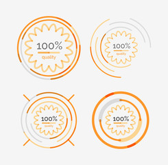 Thin line neat design logo set, premium quality