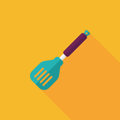 kitchenware spatula flat icon with long shadow,eps10