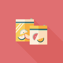 kitchenware zipper bags flat icon with long shadow,eps10